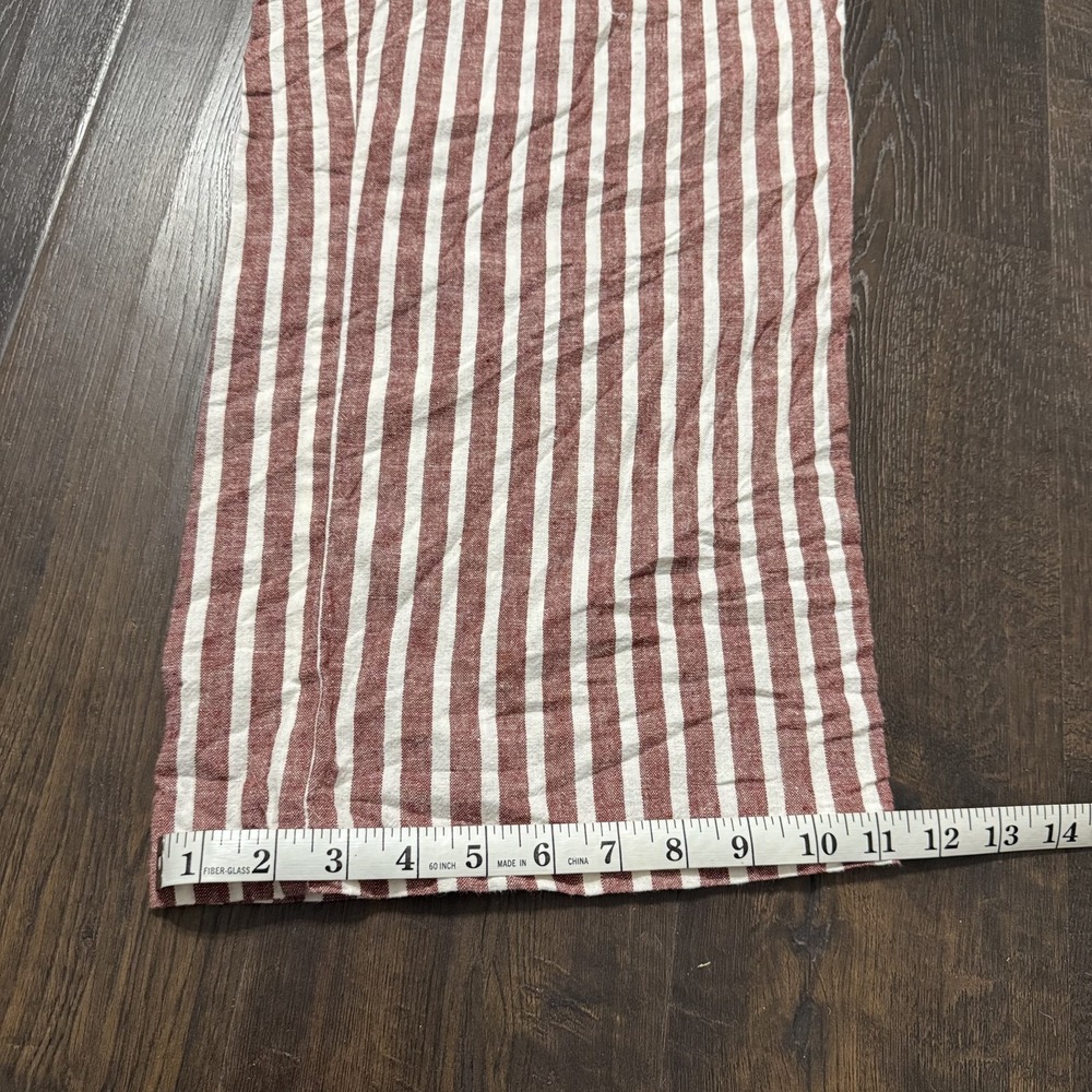 Boden Jumpsuit Womens US 6 Red White Striped Verity Cropped Wide Leg Linen Blend - Picture 7 of 11